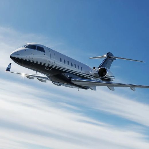 Charter-a ltd midsize jet in flight representing luxury and efficiency in business travel