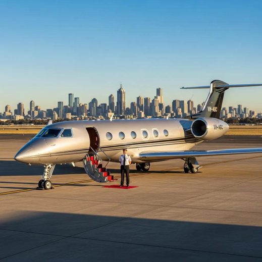 Charter-a ltd luxury private jet at melbourne airport highlighting exclusive air travel experience